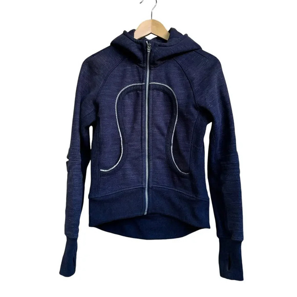 lululemon athletica Jackets & Blazers - Lululemon Special Edition Scuba Hoodie Jacket Size 4 Commuter Denim Deep Indigo